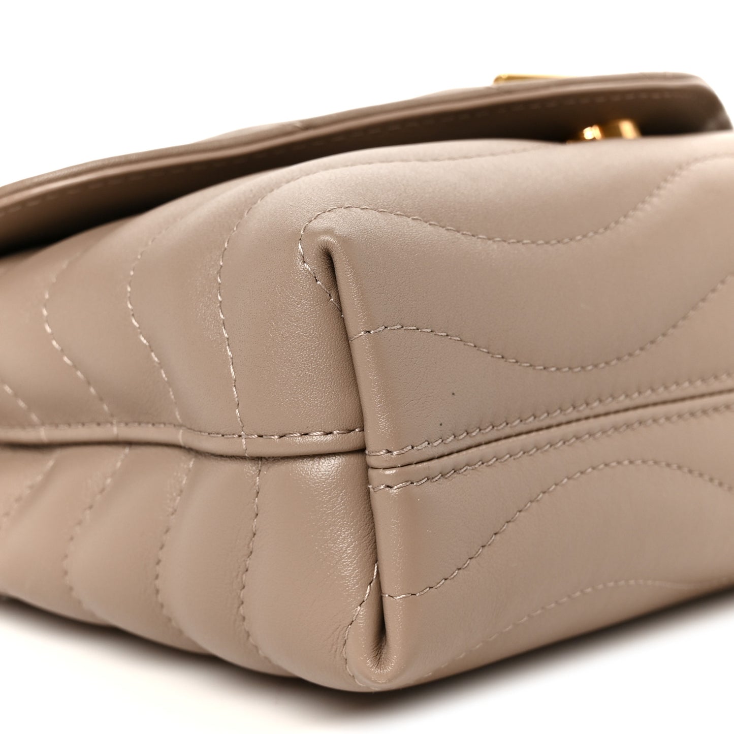 Calfskin LV New Wave Chain Bag Taupe