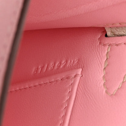 Hermes Chevre Mysore Horseshoe Mini Kelly Sellier 20 Rose Sakura Nata 7 of 11