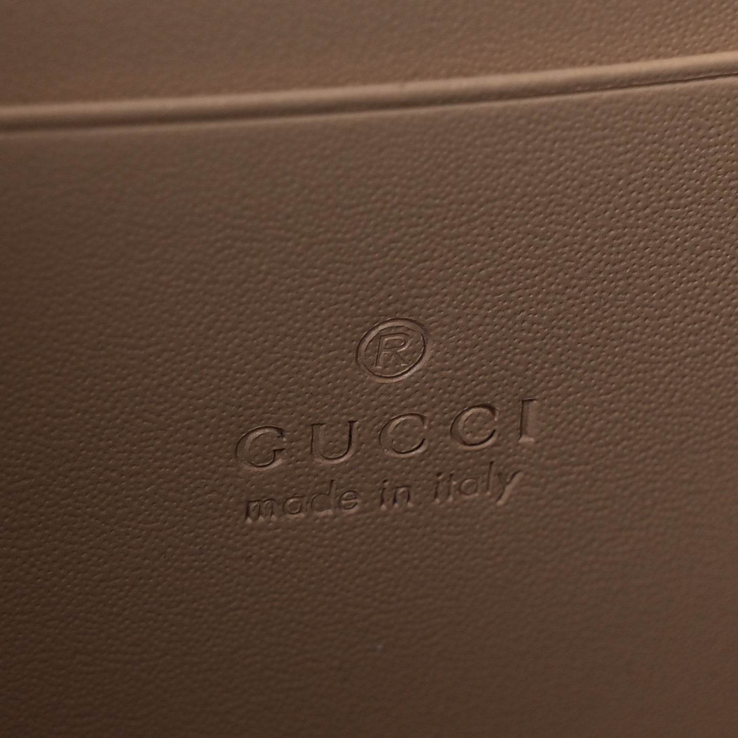 Calfskin GG Debossed Chain Wallet Black Souffle Rose