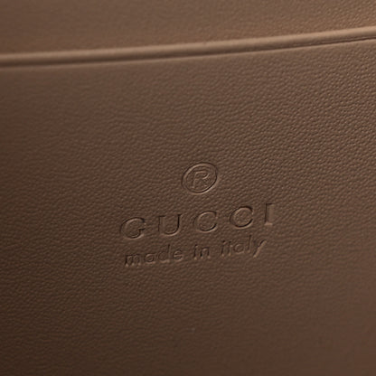 Gucci Calfskin GG Debossed Chain Wallet Black Souffle Rose 6 of 11