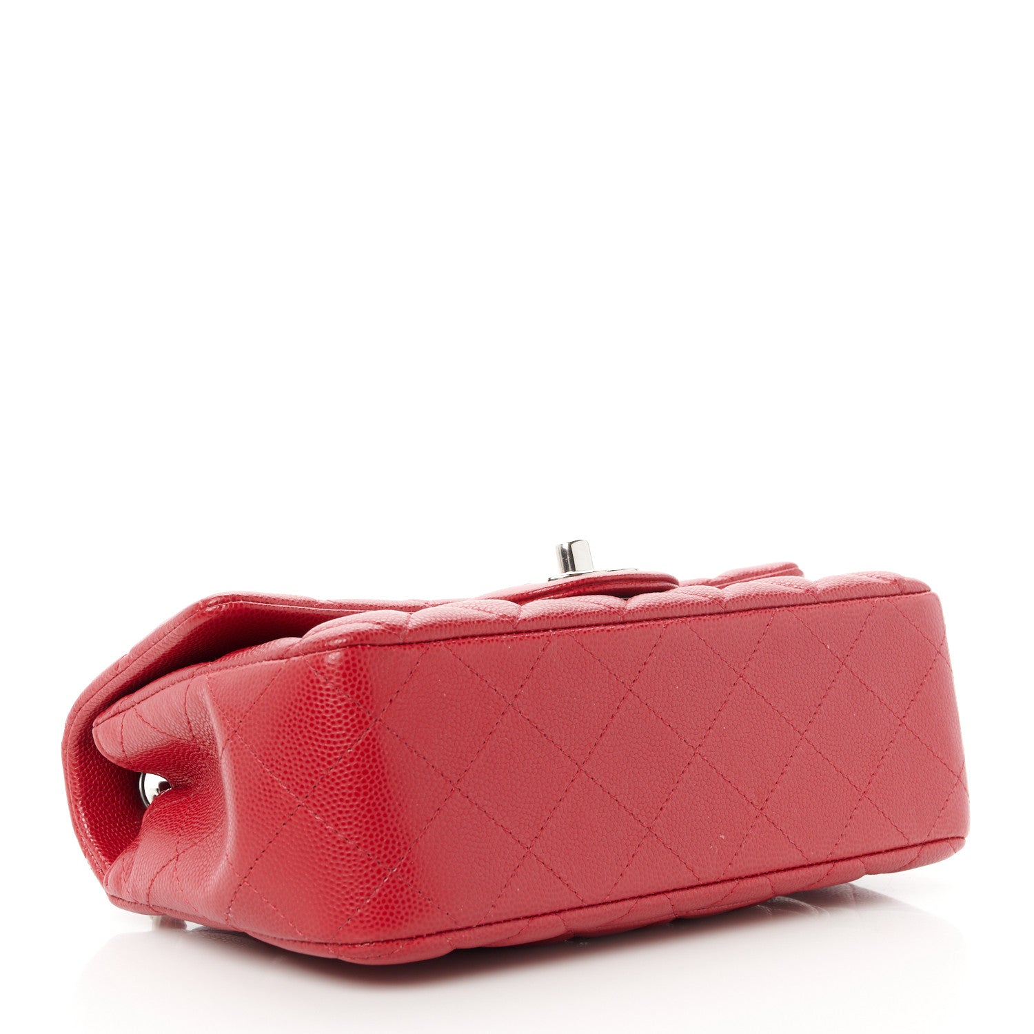 Chanel Caviar Quilted Mini Rectangular Flap Red 4 of 11