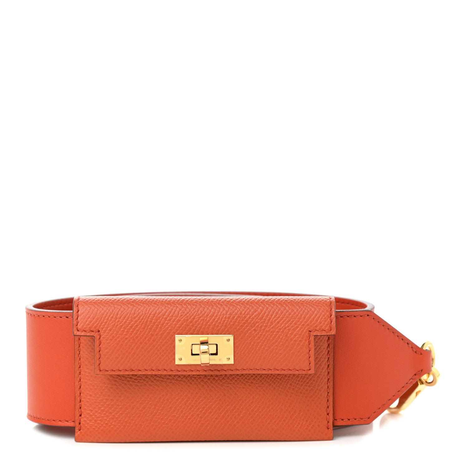 Hermes Swift Epsom Pocket Kelly Shoulder Strap Terre Battue Capucine 1 of 6