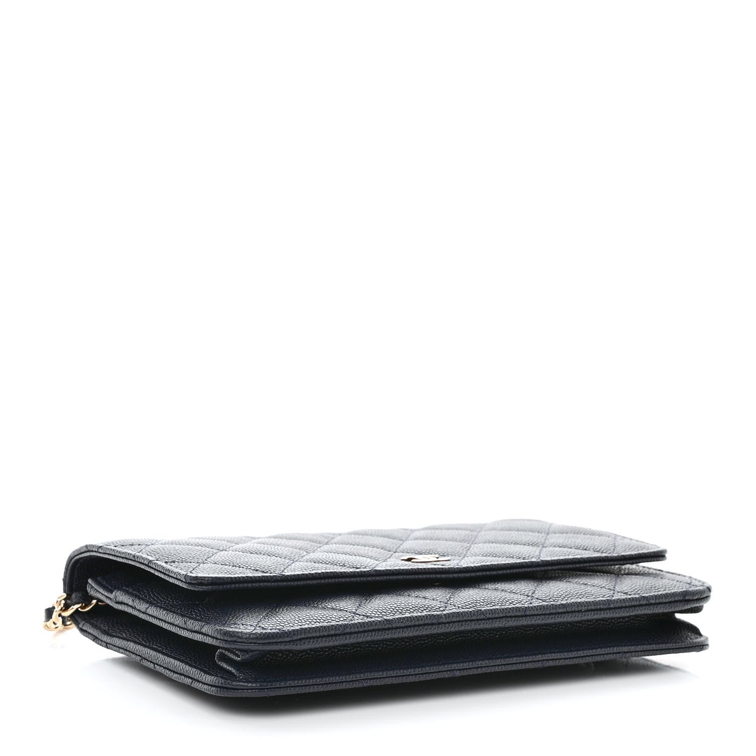 Chanel Caviar Quilted Wallet on Chain WOC Navy Blue 4 of 13