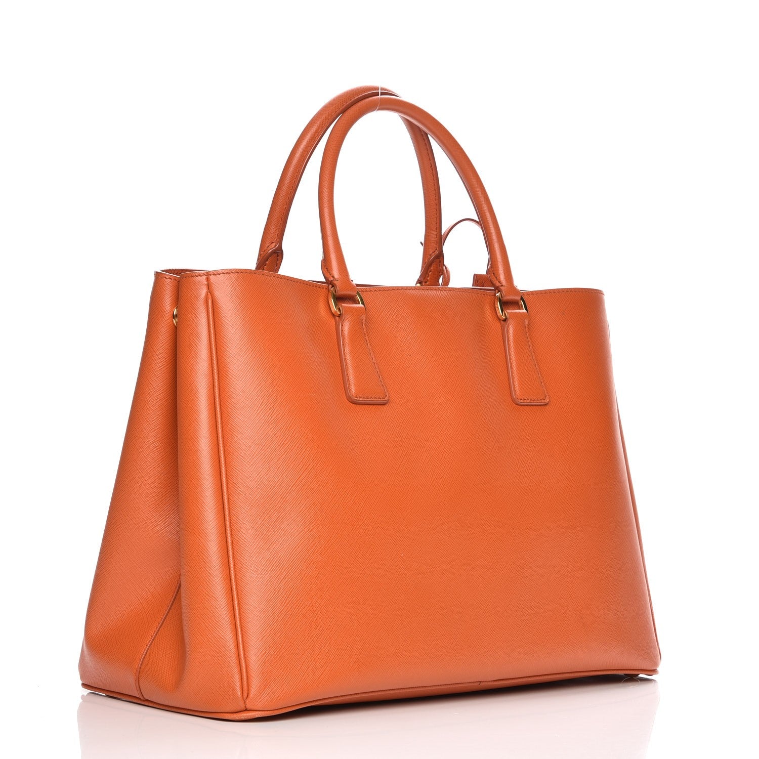 Prada Saffiano Lux Large Tote Papaya 3 of 9