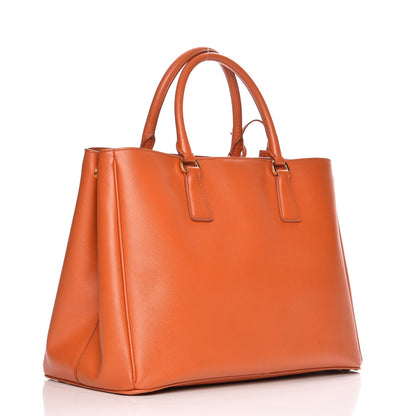 Prada Saffiano Lux Large Tote Papaya 3 of 9