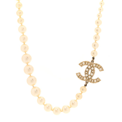 Chanel Pearl CC 100th Anniversary Necklace Light Gold 1 of 5