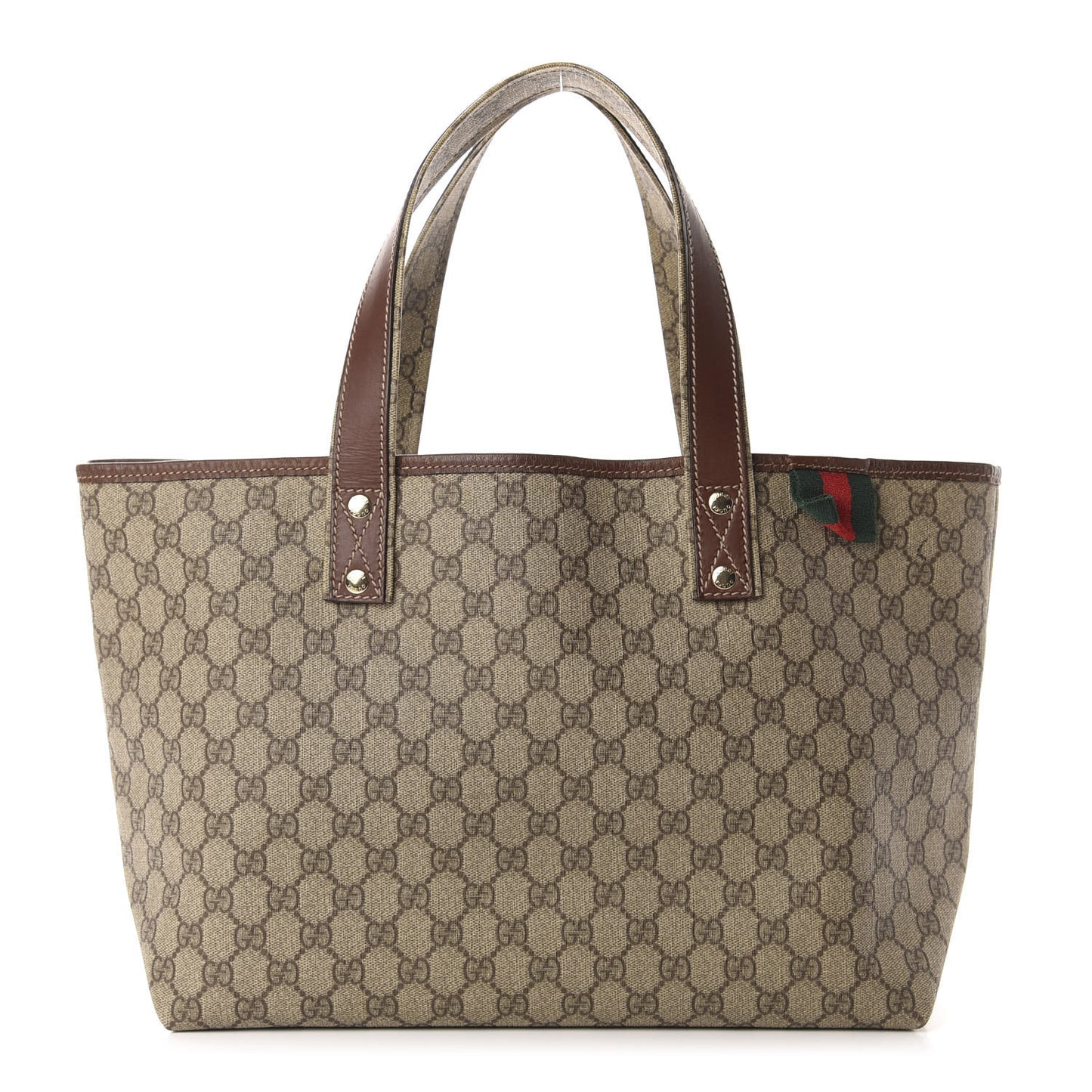 GG Plus Monogram Medium Signature Web Loop Tote Brown
