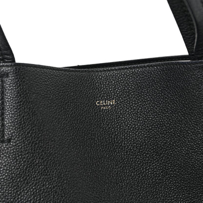 Celine Soft Grained Calfskin Medium Belt Cabas Phantom Black 6 of 9