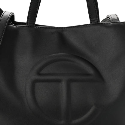 Telfar Vegan Leather Medium Shopping Bag Black 9 of 11