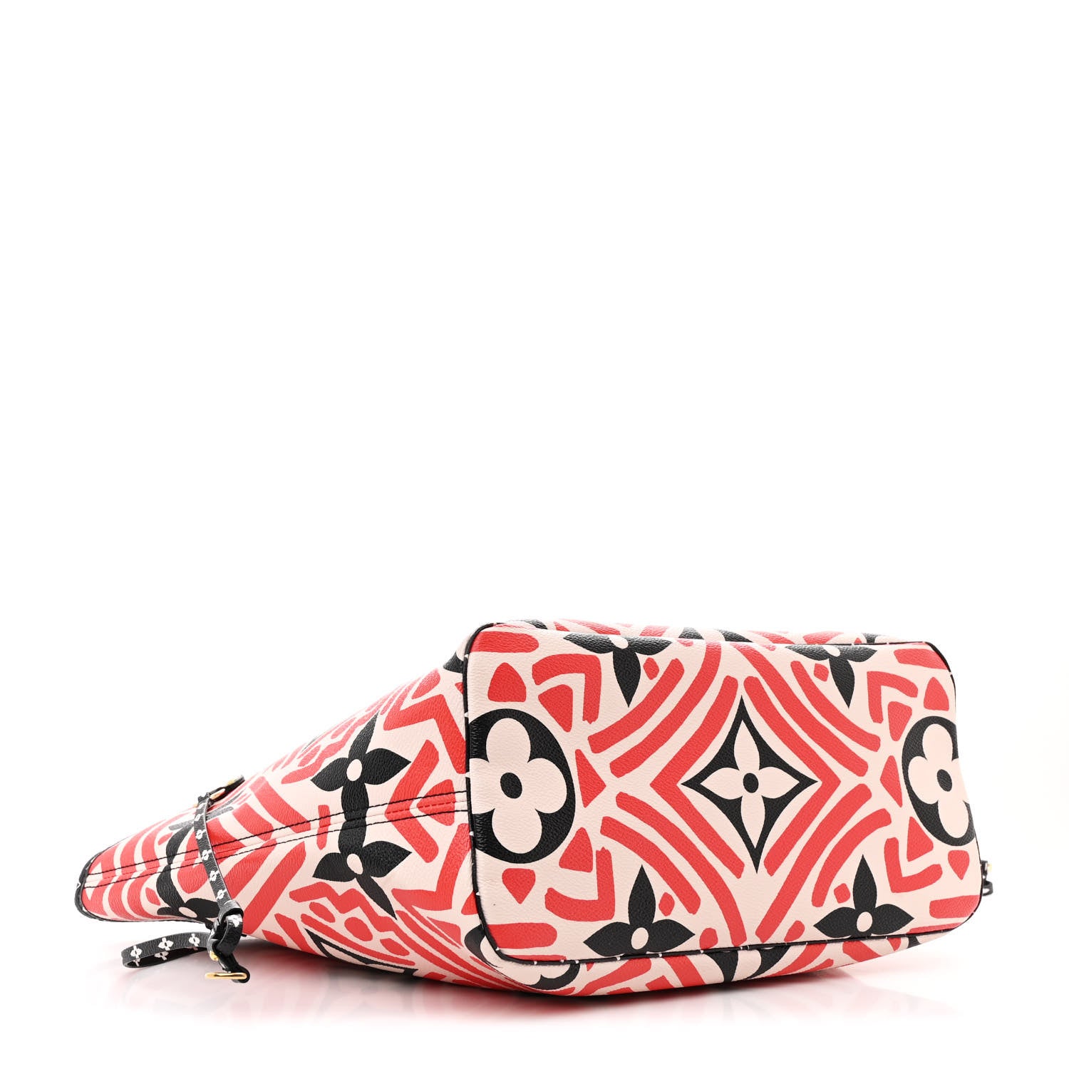 Louis Vuitton Monogram Giant Crafty Neverfull MM Creme Rouge Black 5 of 11
