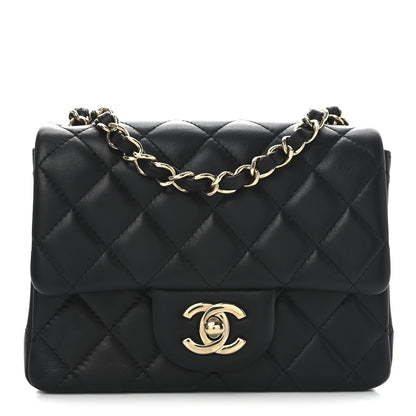 Chanel Lambskin Quilted Mini Square Flap Black 1 of 11