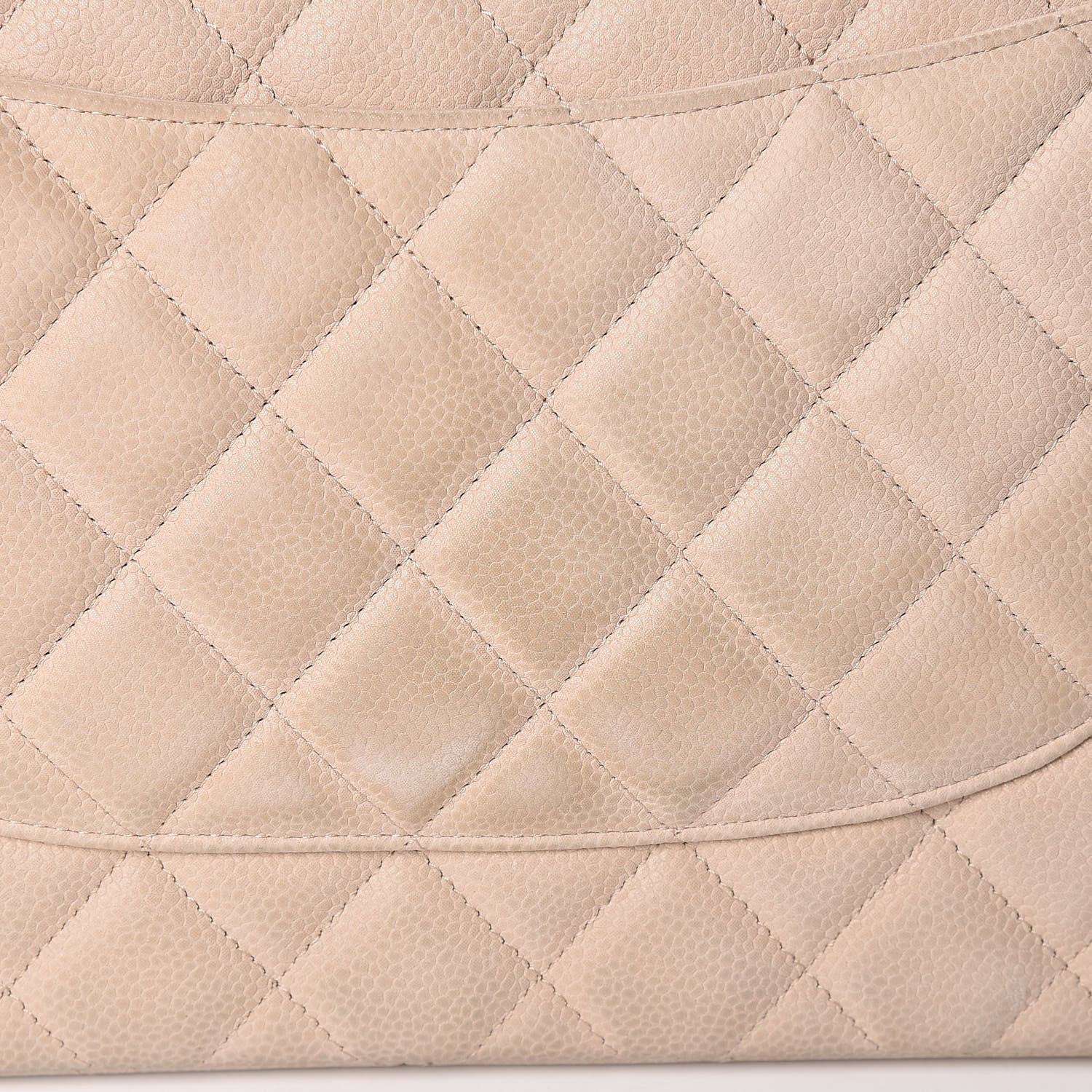 Chanel Iridescent Caviar Quilted Jumbo Double Flap Beige 13 of 14