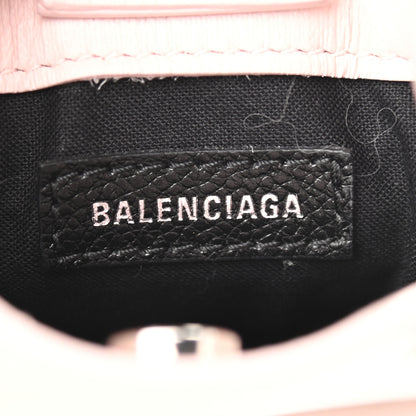 Balenciaga Squared Calfskin Logo Shopping Phone Holder Bag Light Rose 8 of 9