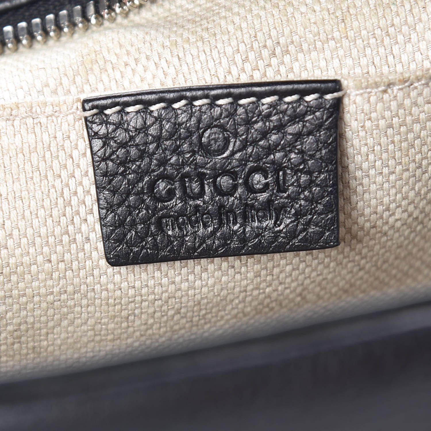 Gucci Pebbled Calfskin Studded Small Soho Disco Bag Black 6 of 11