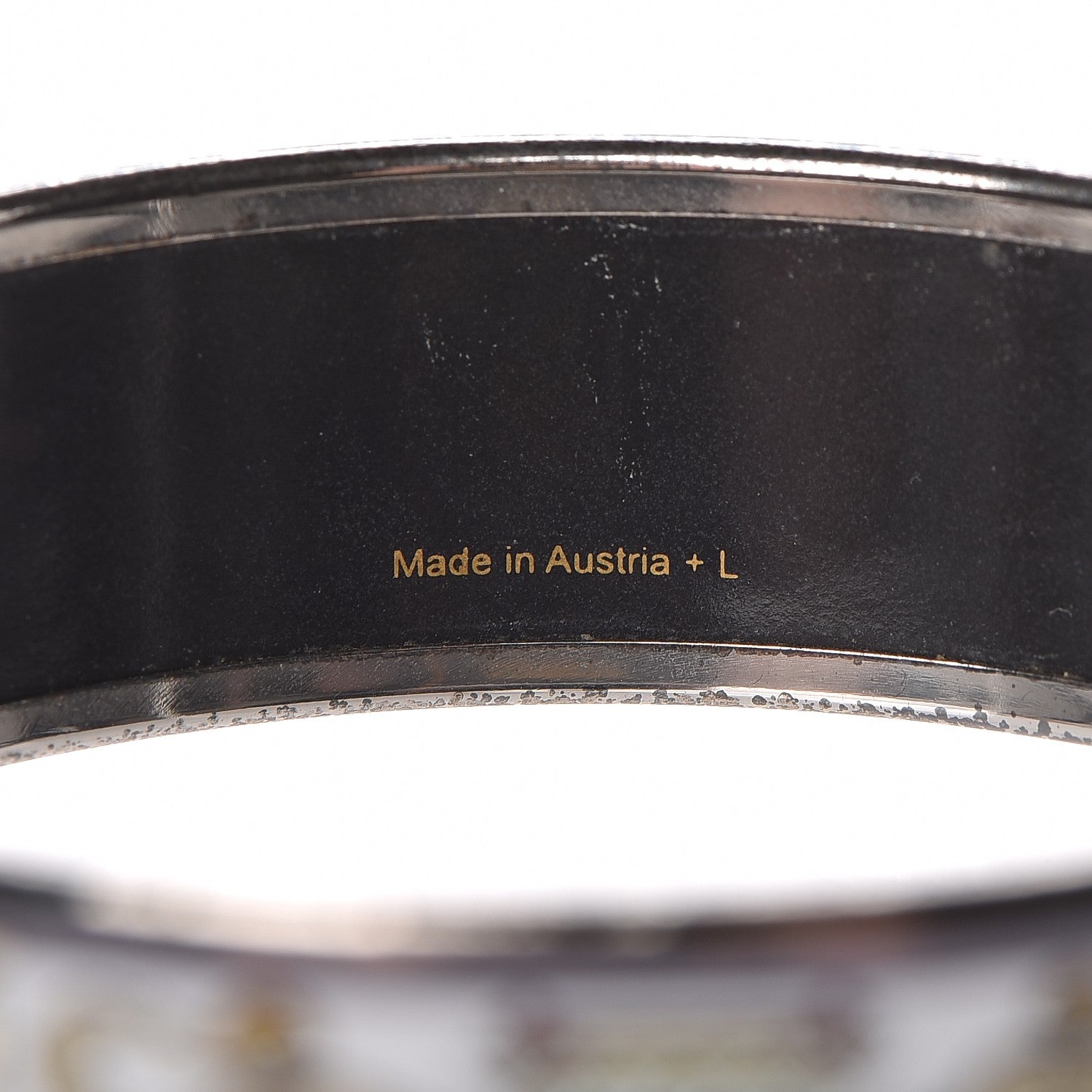 Hermes Enamel Printed Elephant Torana Wide Bracelet 65 5 of 6