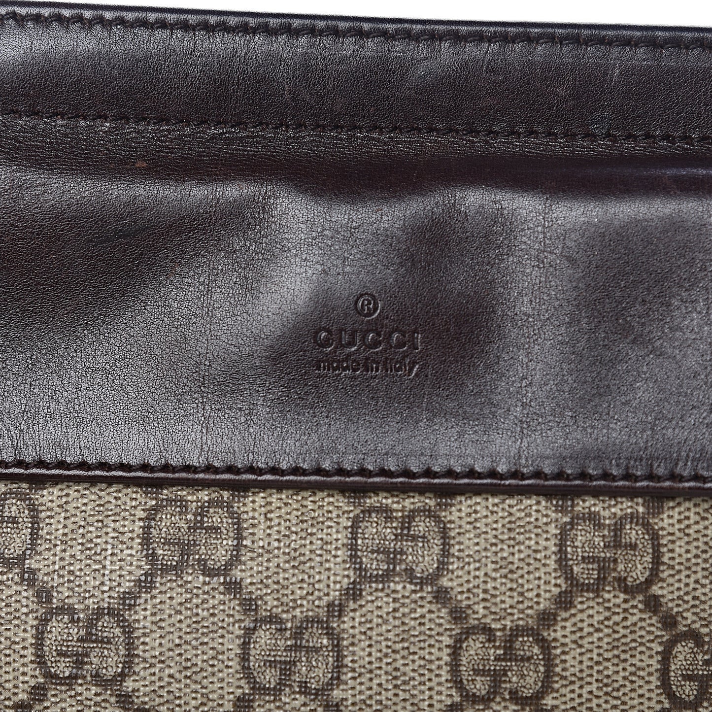 GG Plus Monogram Double Pocket Belt Bag Dark Brown