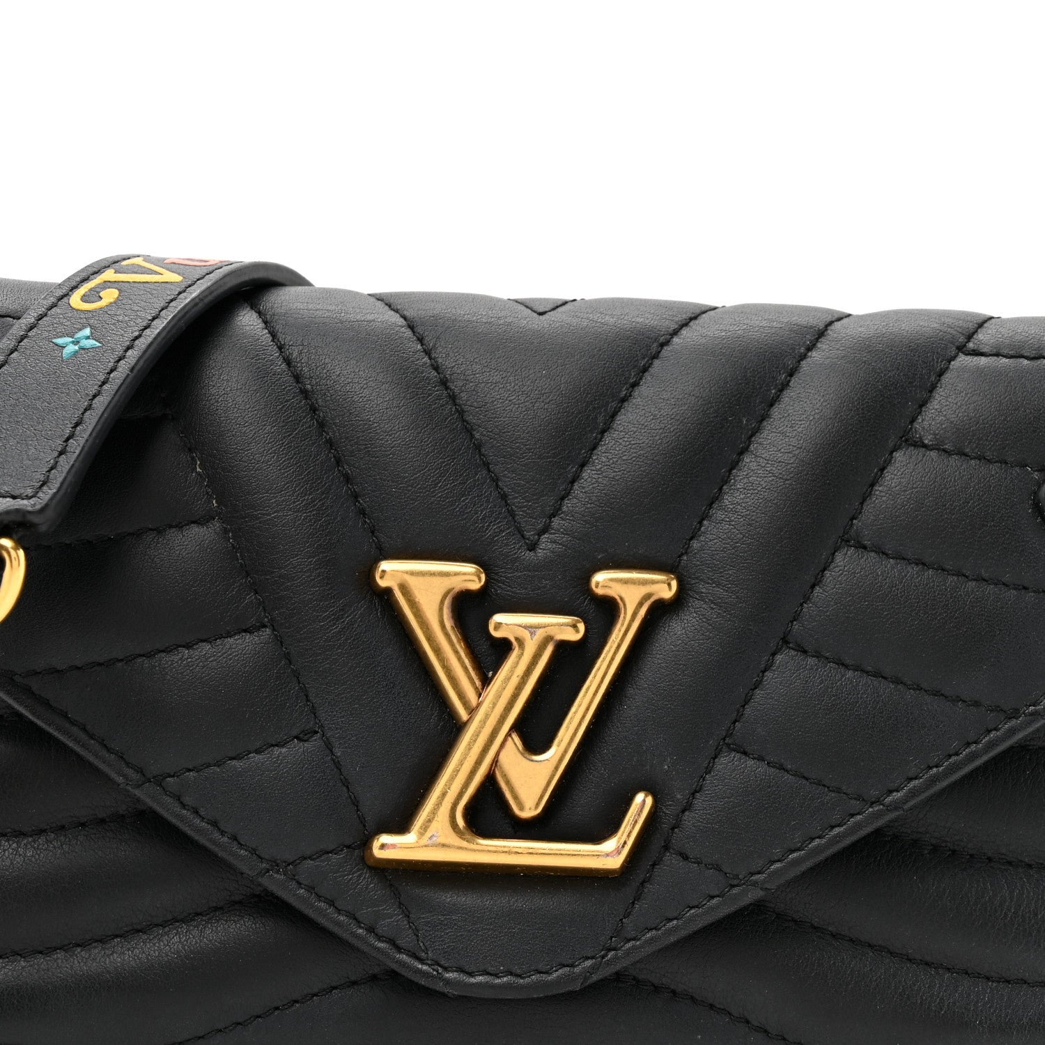 Louis Vuitton Calfskin New Wave Chain Pochette Black 7 of 11