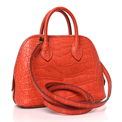 Hermes Matte Alligator Bolide Mini 1923 Sanguine 3 of 11