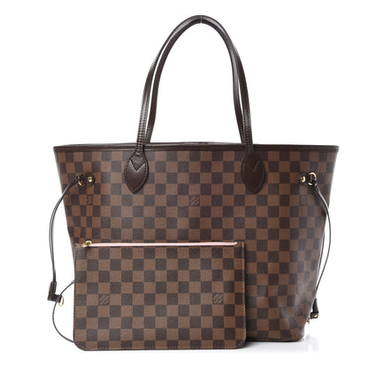 Louis Vuitton Damier Ebene Neo Neverfull MM Rose Ballerine 1 of 19