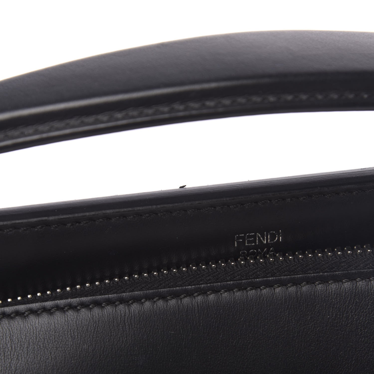 Fendi Vitello Baltico Dolce DotCom Satchel Black 7 of 10