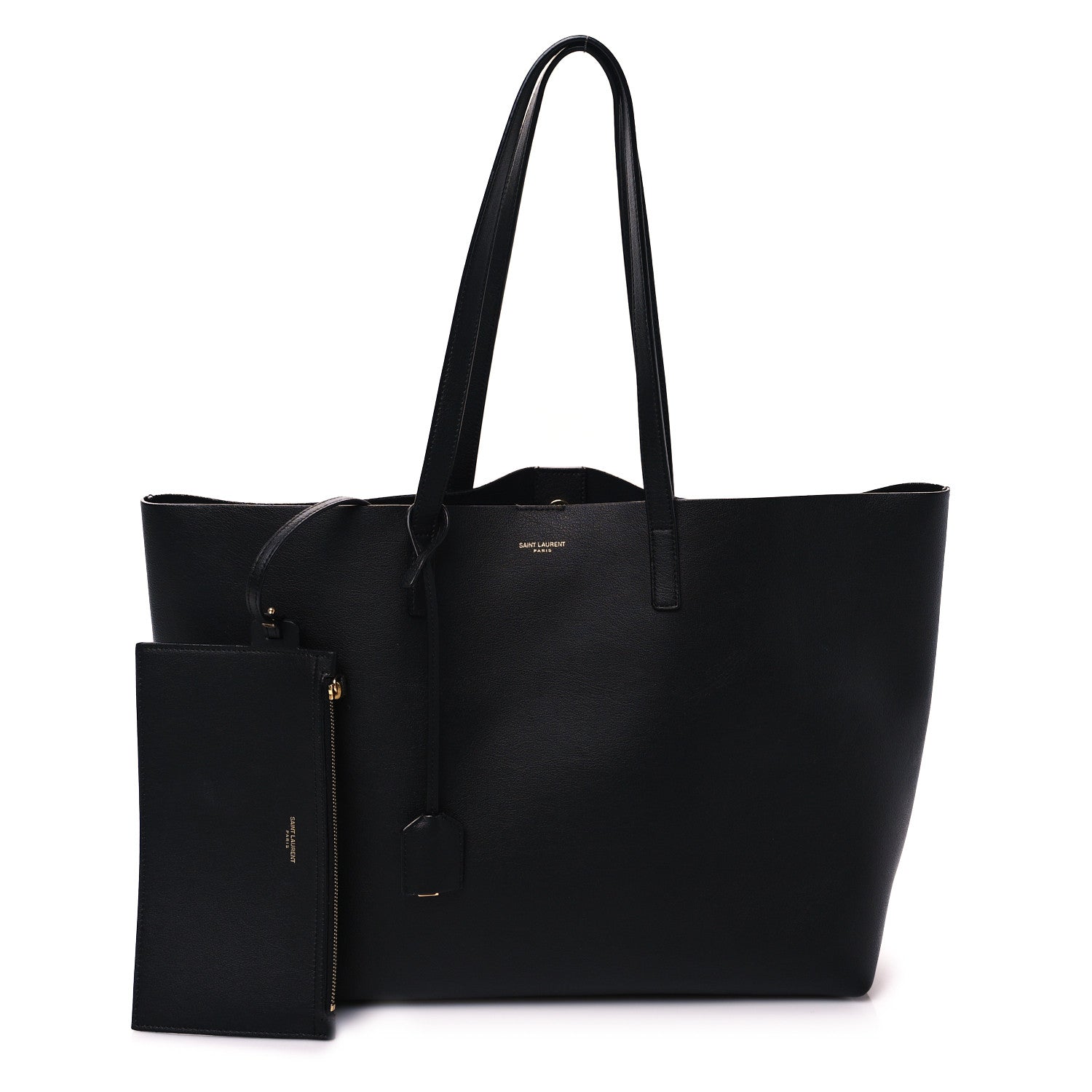 Saint Laurent Calfskin Large Shopping Tote Black 3 of 12
