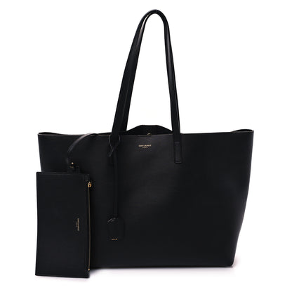 Saint Laurent Calfskin Large Shopping Tote Black 3 of 12