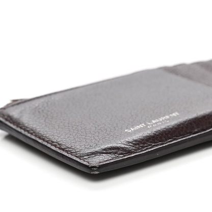 Saint Laurent Grained Calfskin 5 Fragments Zip Pouch Card Holder Bordeaux 11 of 11