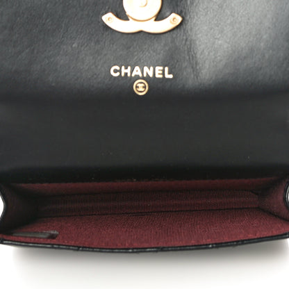 Chanel Calfskin Quilted Perfect Fit Coin Purse With Chain Black 5 of 12