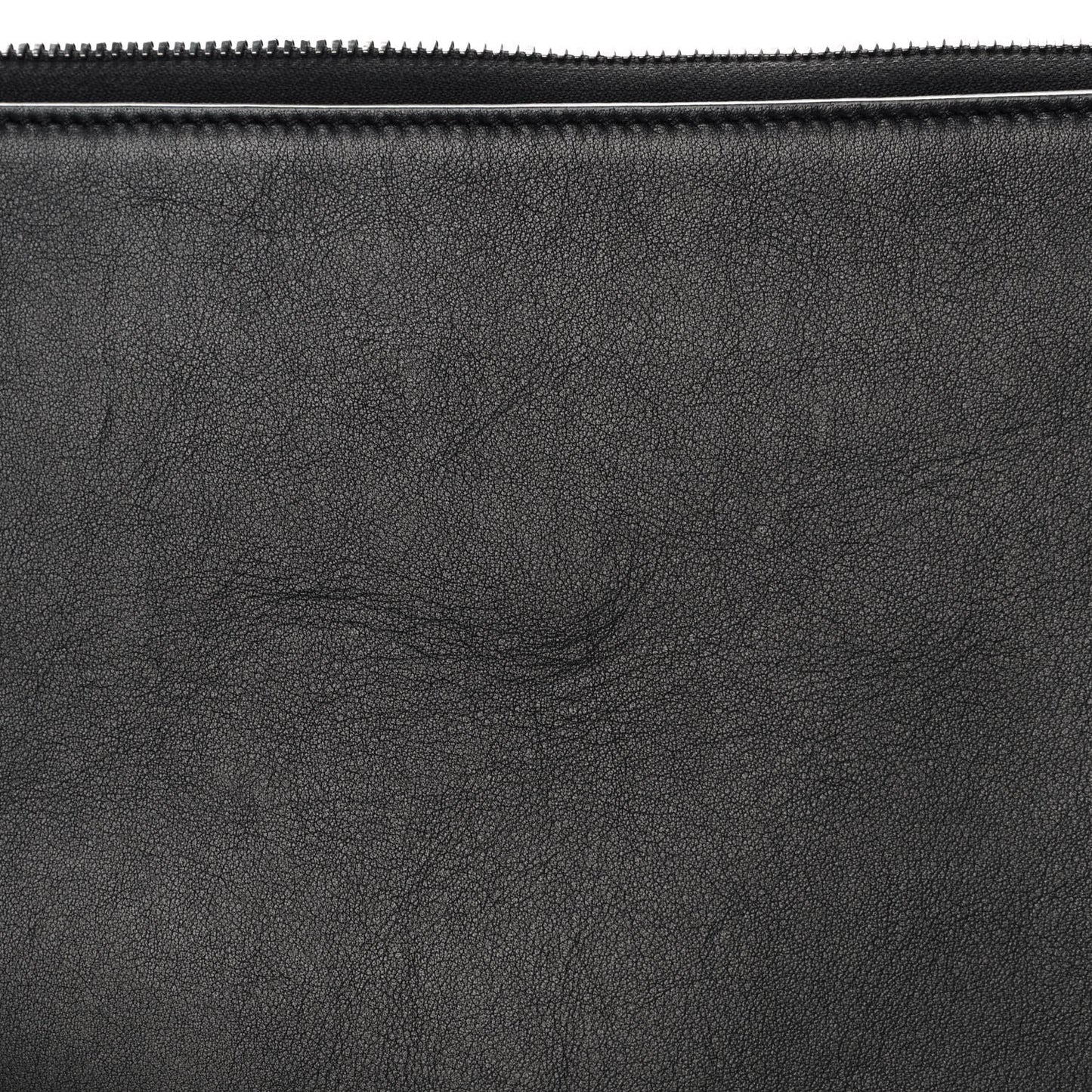 HOMME Calfskin Ribbed Document Holder Black