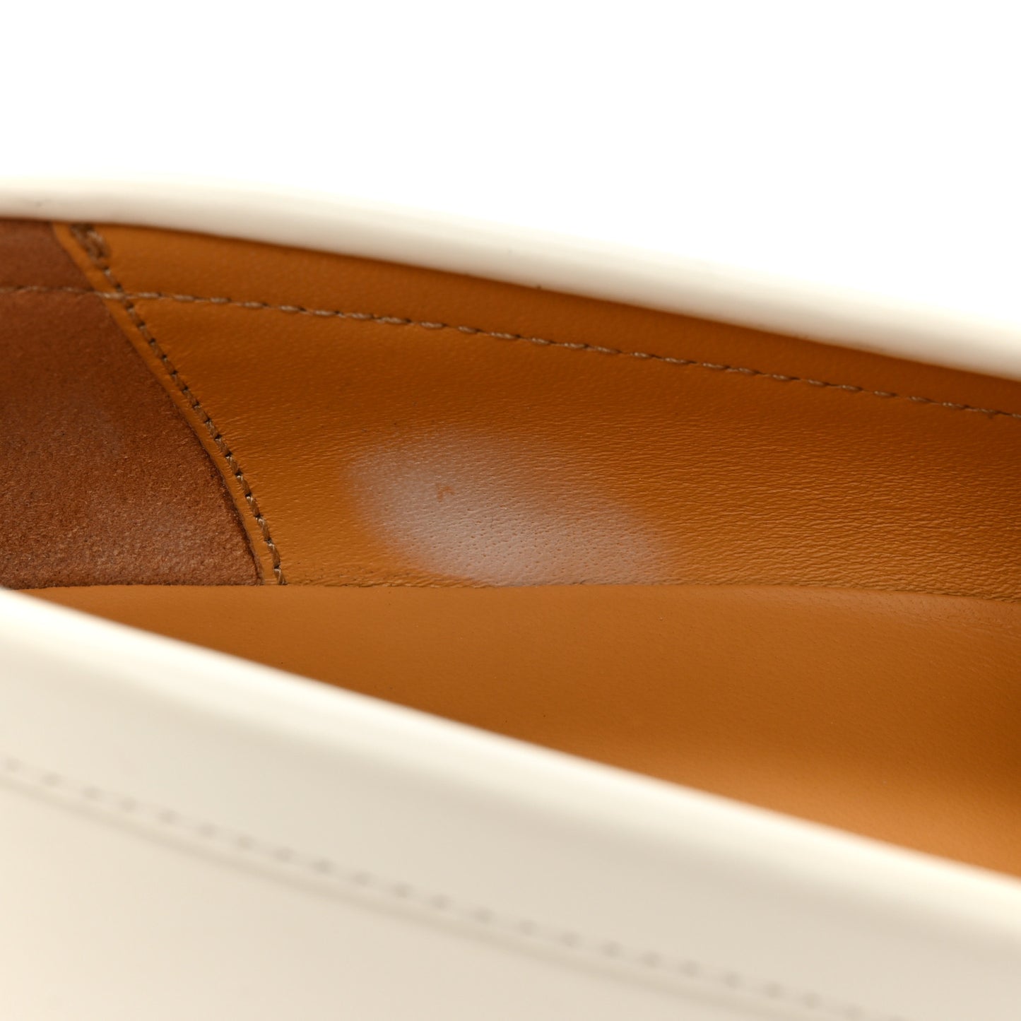 Brushed Calfskin Boy Loafers 35 White