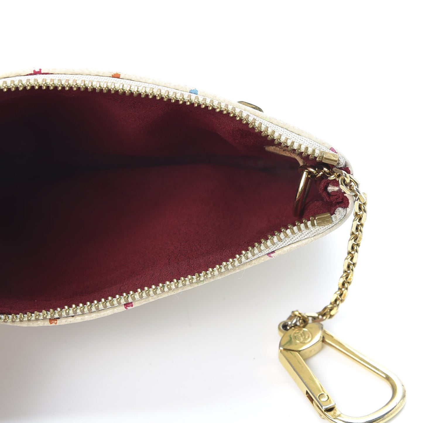 Monogram Multicolor Pochette Plate MM White