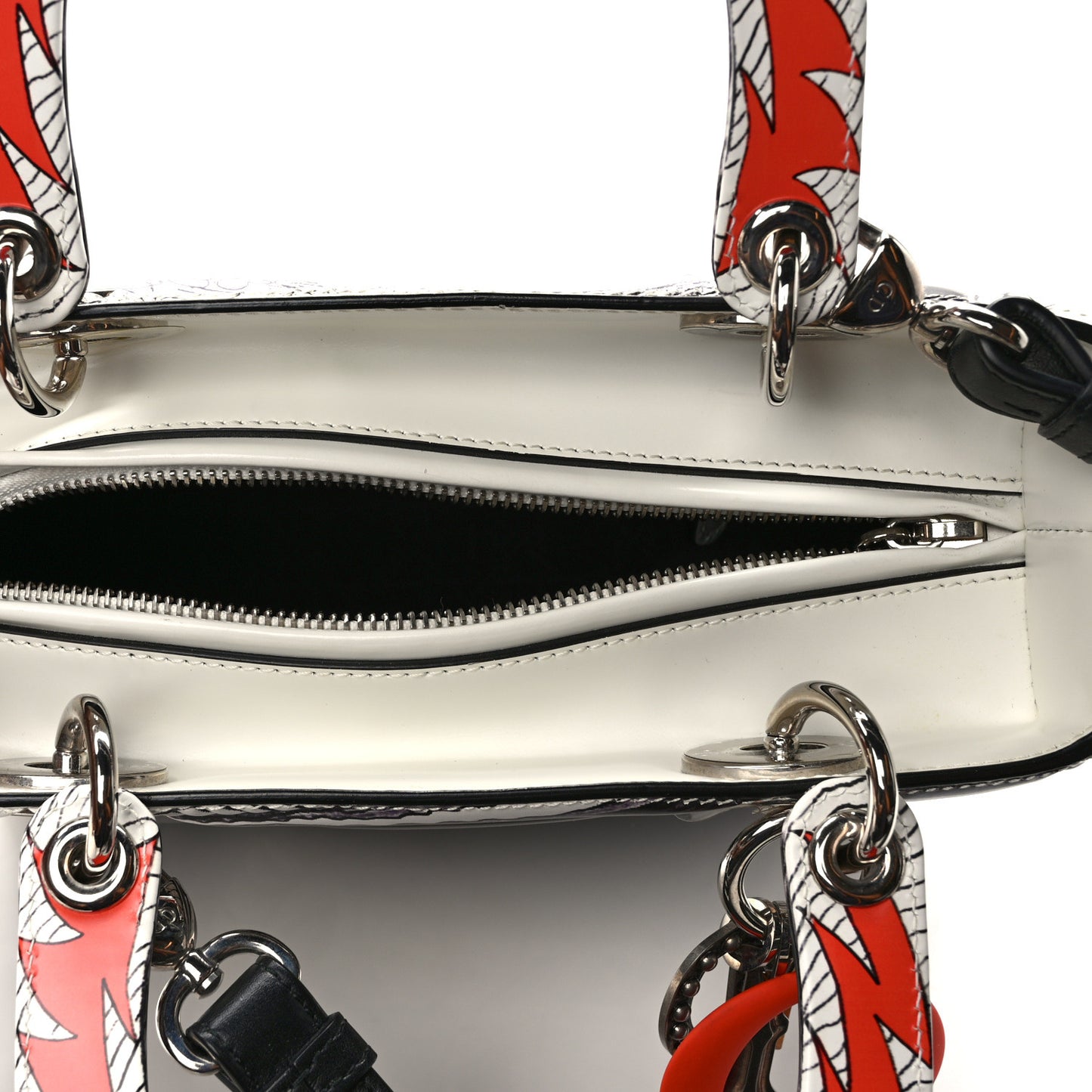 Calfskin Quilted Jack Pierson Art Lady Dior White Black Multicolor