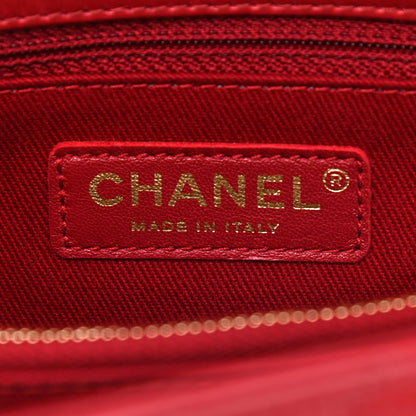 Chanel Calfskin Chevron Quilted Small Coco Handle Flap Red 6 of 13