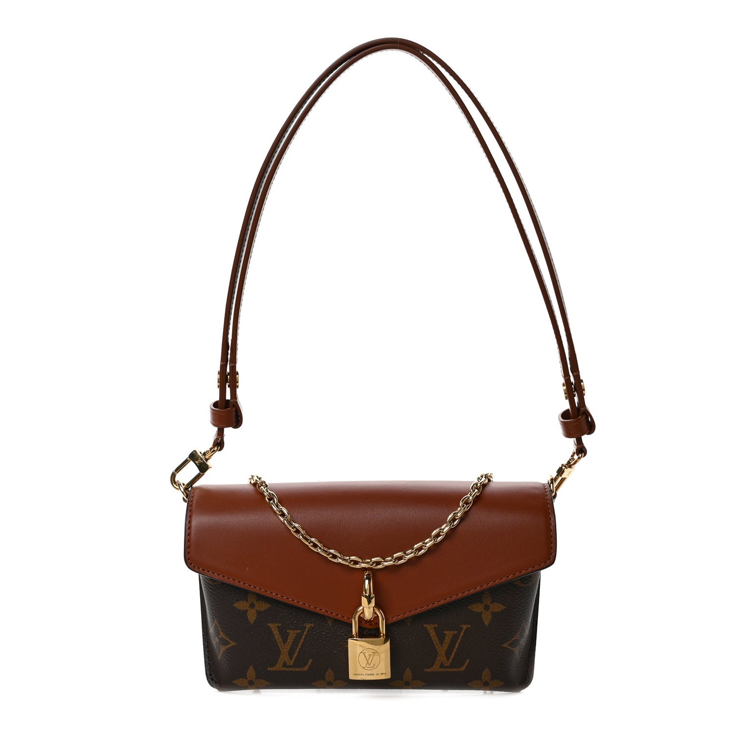 Monogram Padlock On Strap Caramel