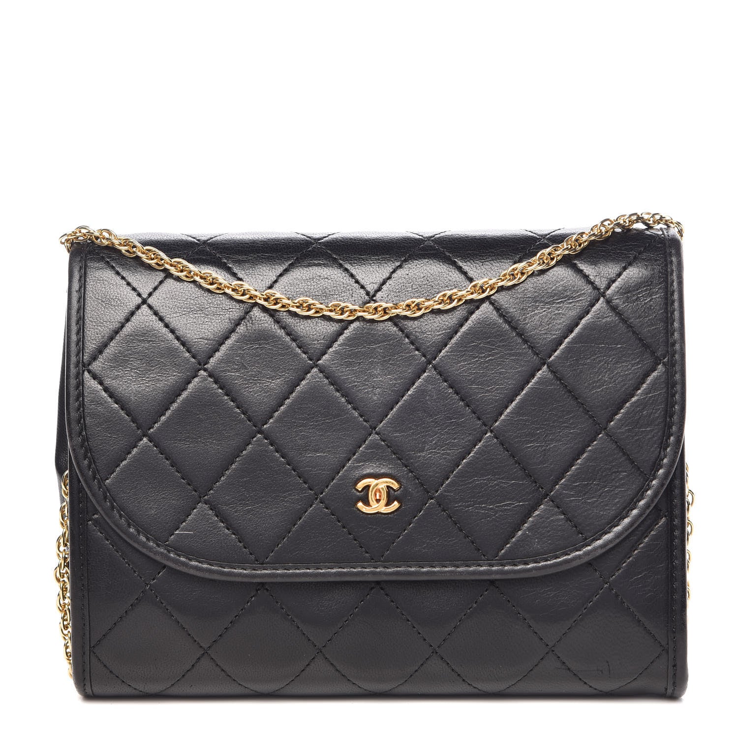 Chanel Lambskin Quilted Mini Evening Flap Black 1 of 12