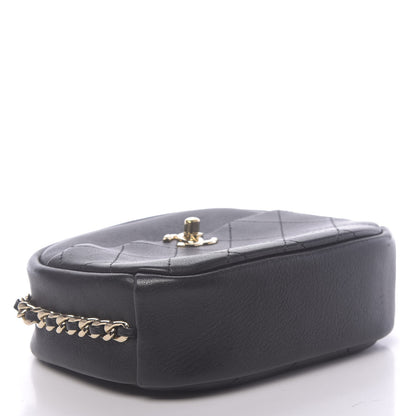 Chanel Goatskin Quilted Small Casual Trip Camera Case Black 4 of 12