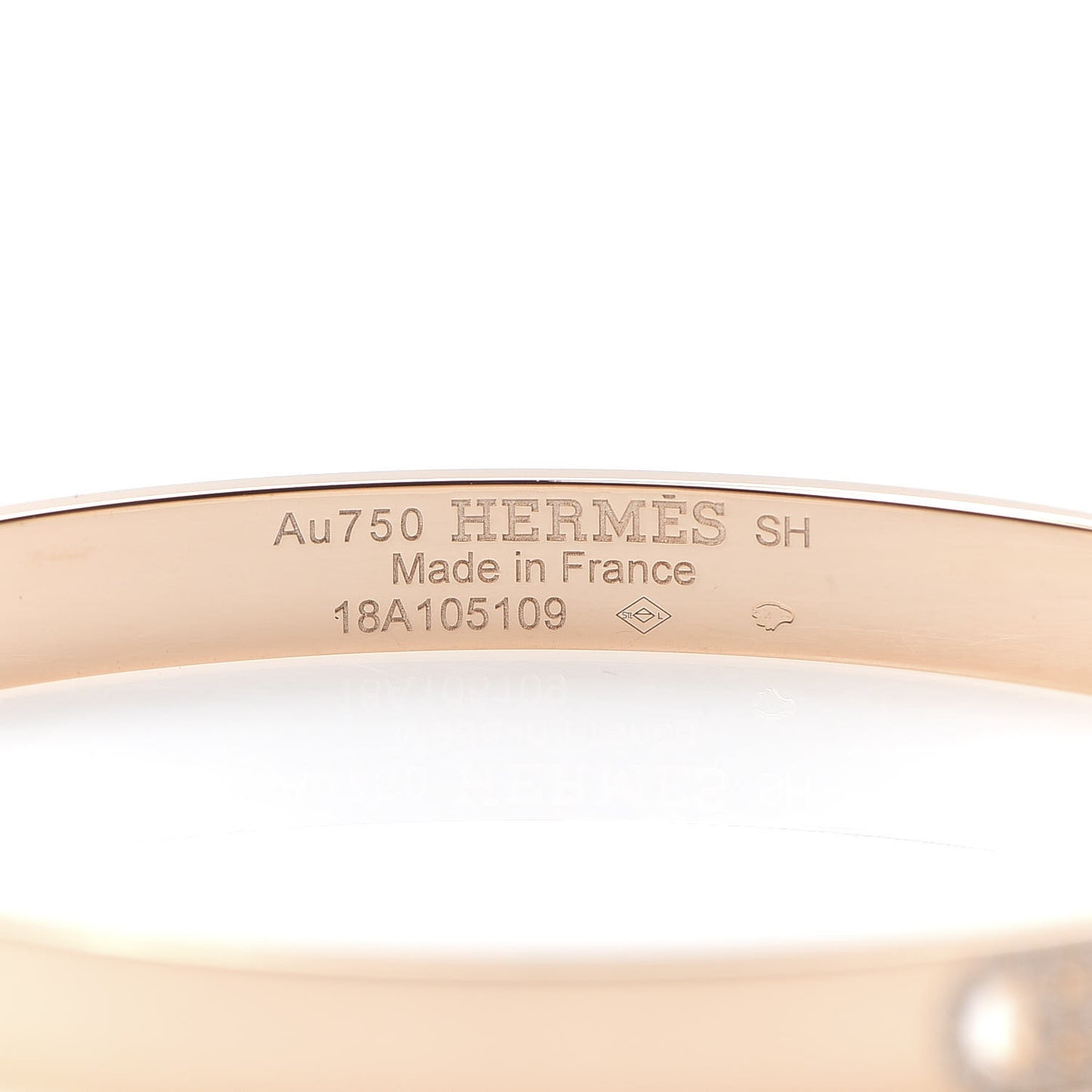 18K Rose Gold Diamond PM H D'Ancre Bracelet SH