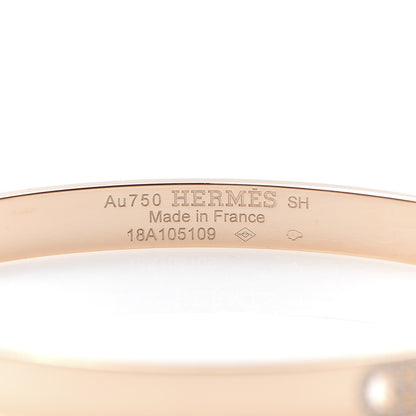 Hermes 18K Rose Gold Diamond PM H D'Ancre Bracelet SH 4 of 6