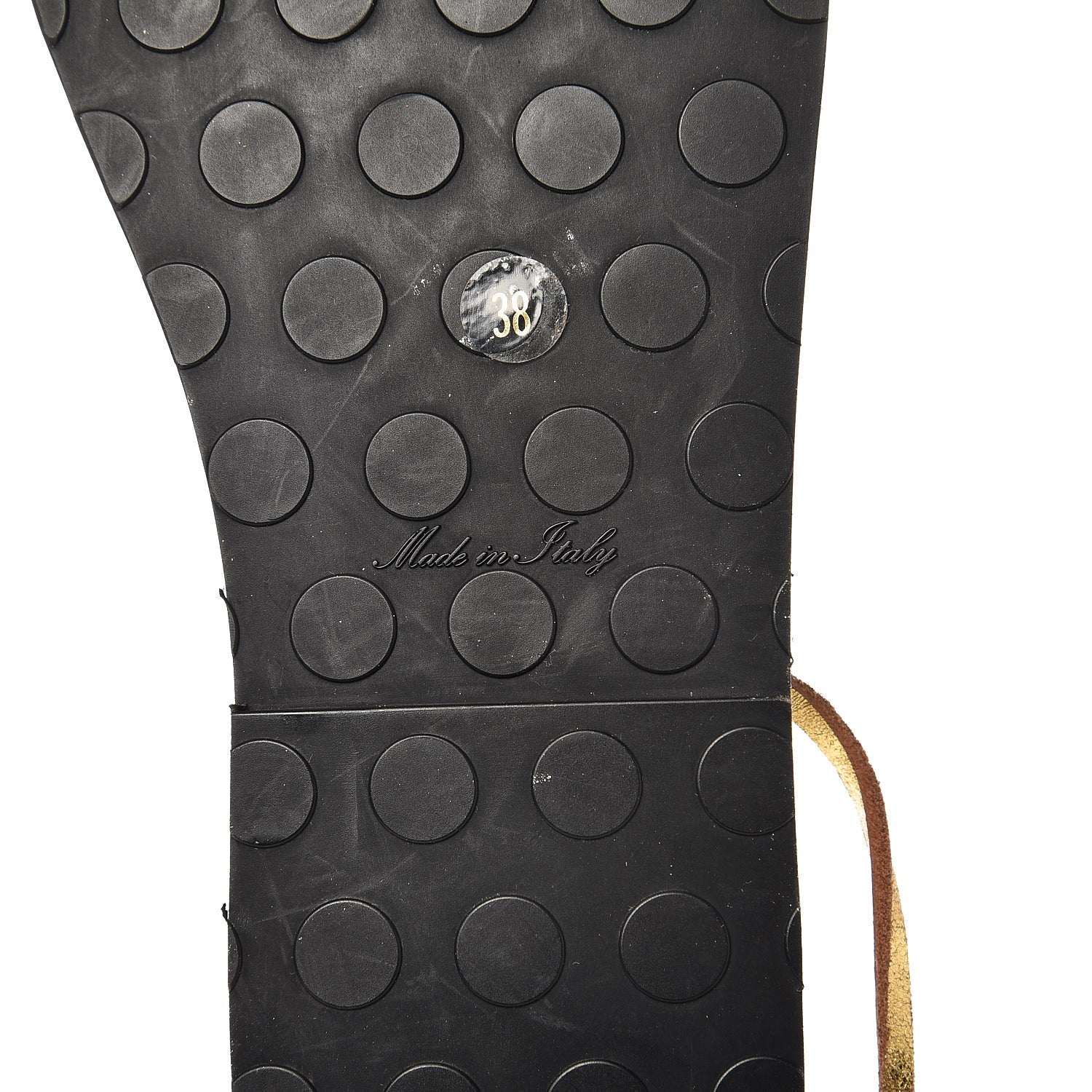 Saint Laurent Rubber Biarritz Heart Sandals 38 Pink Gold 7 of 8