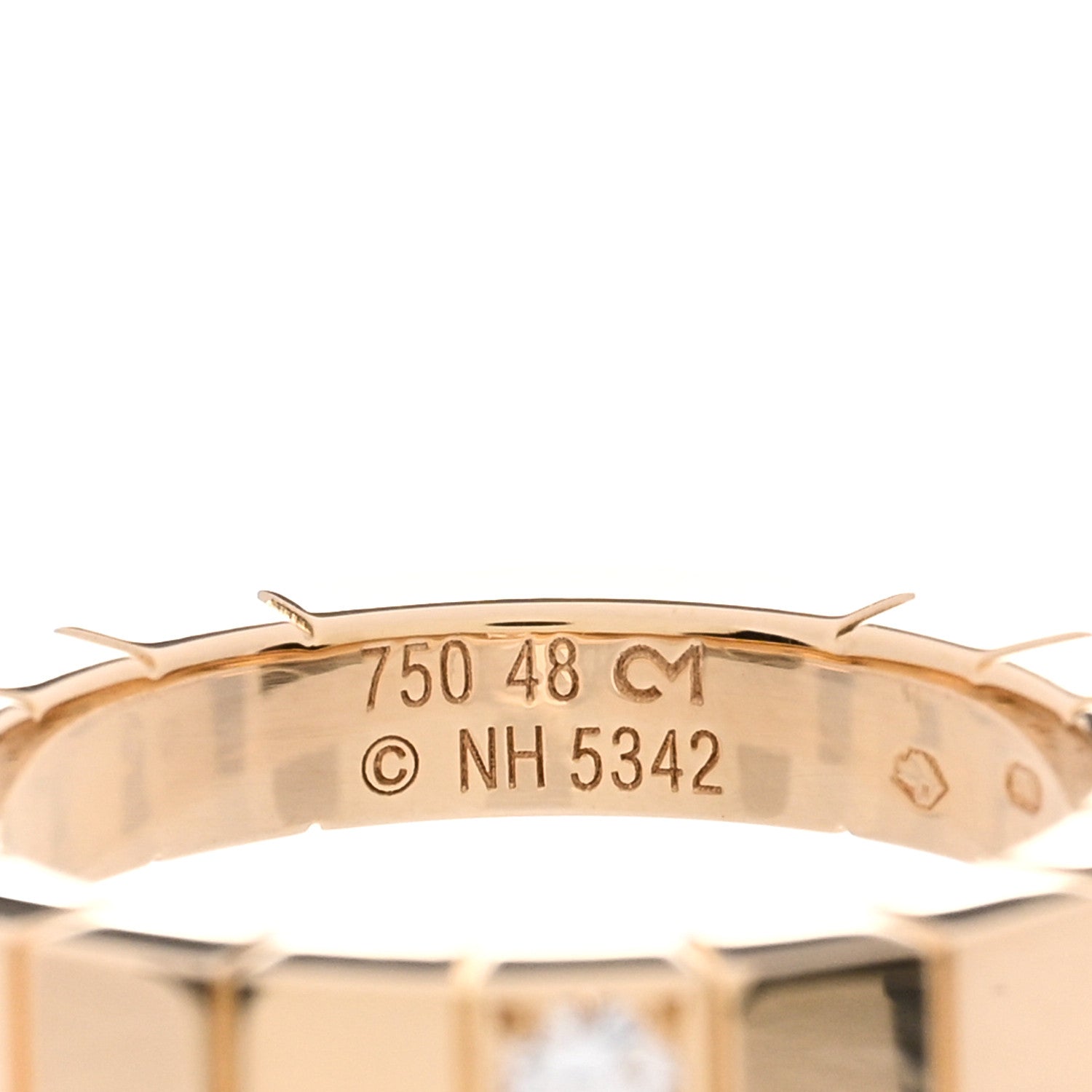 Cartier 18K Yellow Gold Diamond Lanieres Ring 48 4.5 4 of 4
