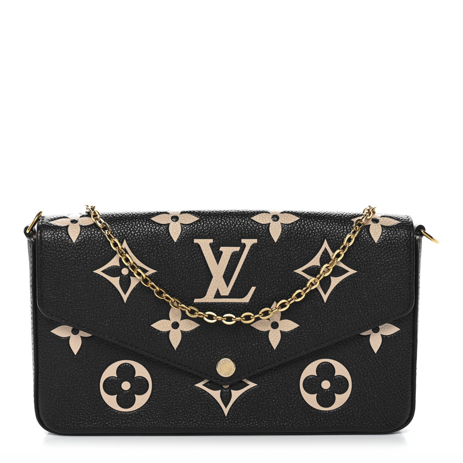Louis Vuitton Empreinte Monogram Giant Felicie Pochette Black Beige 1 of 13