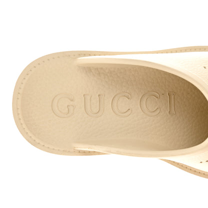 Gucci Rubber GG Monogram Perforated Elea Platform 55mm Lug Sole Sandals 37 Mystic White 8 of 13