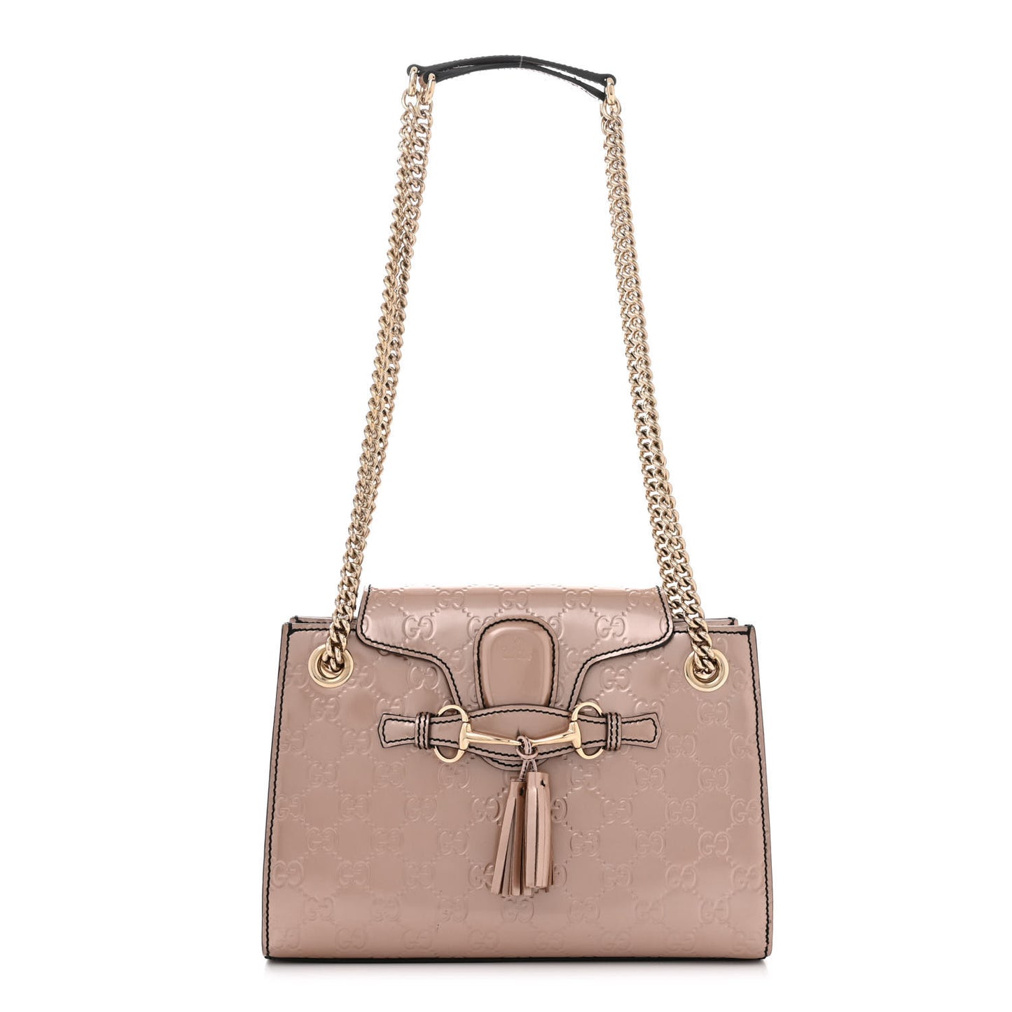 Shine Guccissima Small Emily Chain Shoulder Bag Dark Cipria