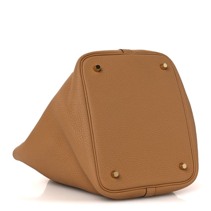 Hermes Taurillon Clemence Picotin Lock 22 MM Biscuit 7 of 19