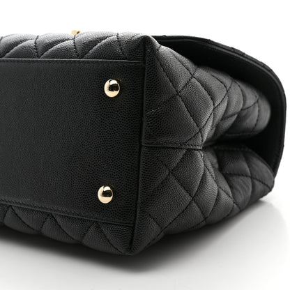 Chanel Caviar Quilted Small Coco Handle Flap Black 10 of 10