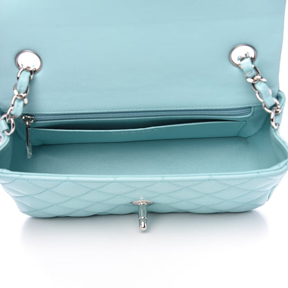 Chanel Lambskin Quilted Mini Rectangular Flap Light Blue 5 of 11