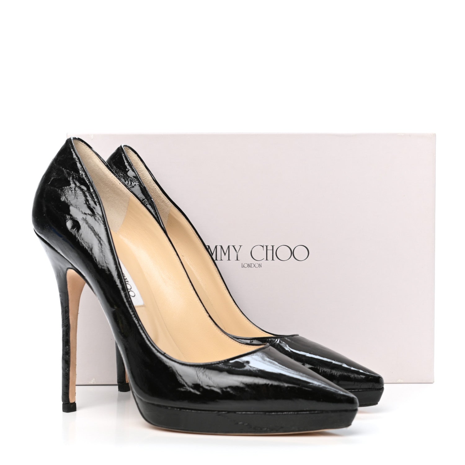Jimmy Choo Textured Patent Ember 120 Pumps 40 Black 8 of 8