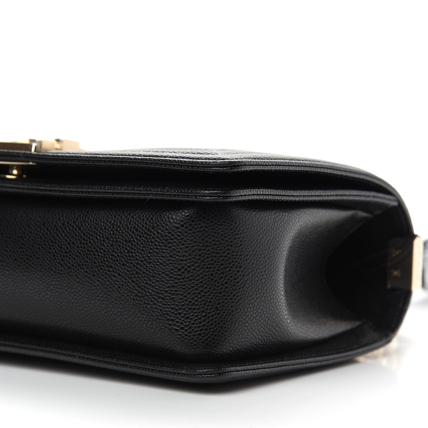 Chanel Caviar Chevron Quilted Medium Boy Flap Black 9 of 9