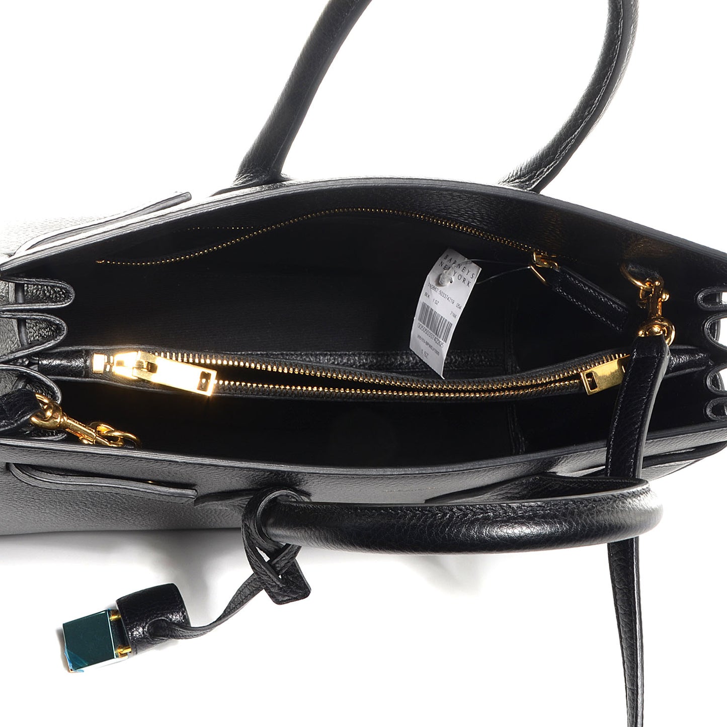 Grained Calfskin Small Sac De Jour Black