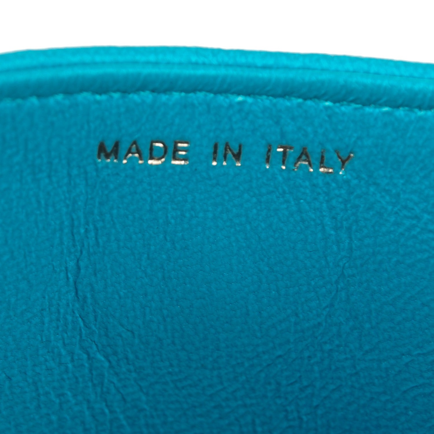 Chanel Lambskin Camellia Embossed iPad Case Turquoise 6 of 7